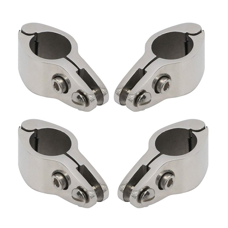 NovelBee 4pcs of 316 Stainless Steel Bimini Top Hinge Rail Mount 1" - Image 1